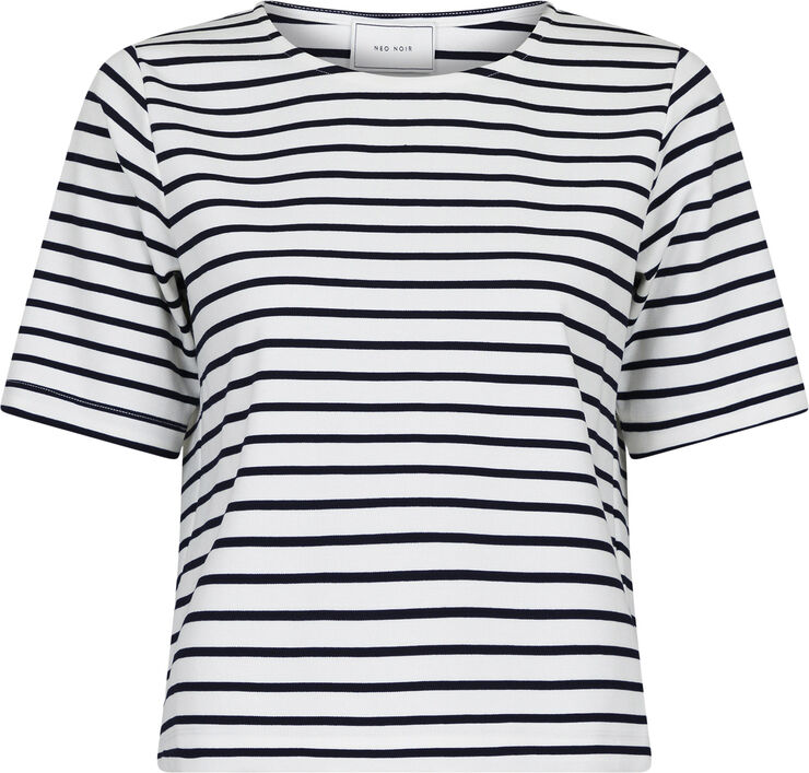 Neo Noir Soanie Stripe Tee Navy