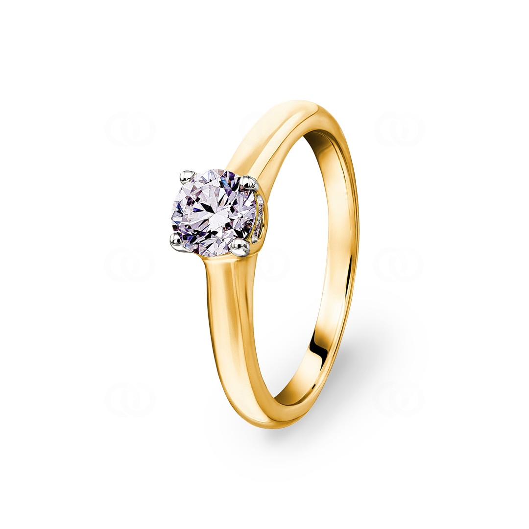 0.77ct Diamanten Solitärring 750/18 K Gelbgold