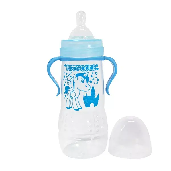Mamadeira de plástico Estipharm com gargalo largo, 270ml