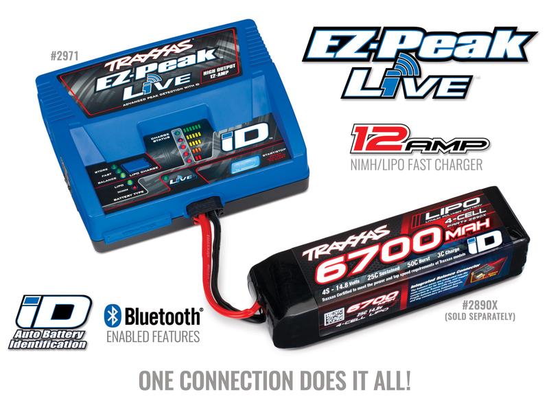 Traxxas Ladegerät EZ-Peak Live 12 A 2-4S 12-Ampere-Schnellladegerät für Traxxas NiMH- und LiPo-Akkus bis 4S