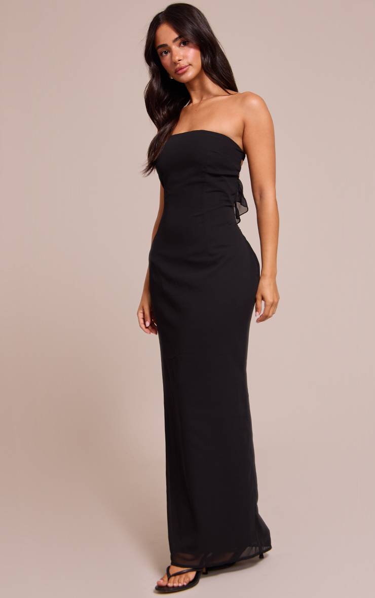Noir Robe Maxi Bandeau À Imprimé Petite