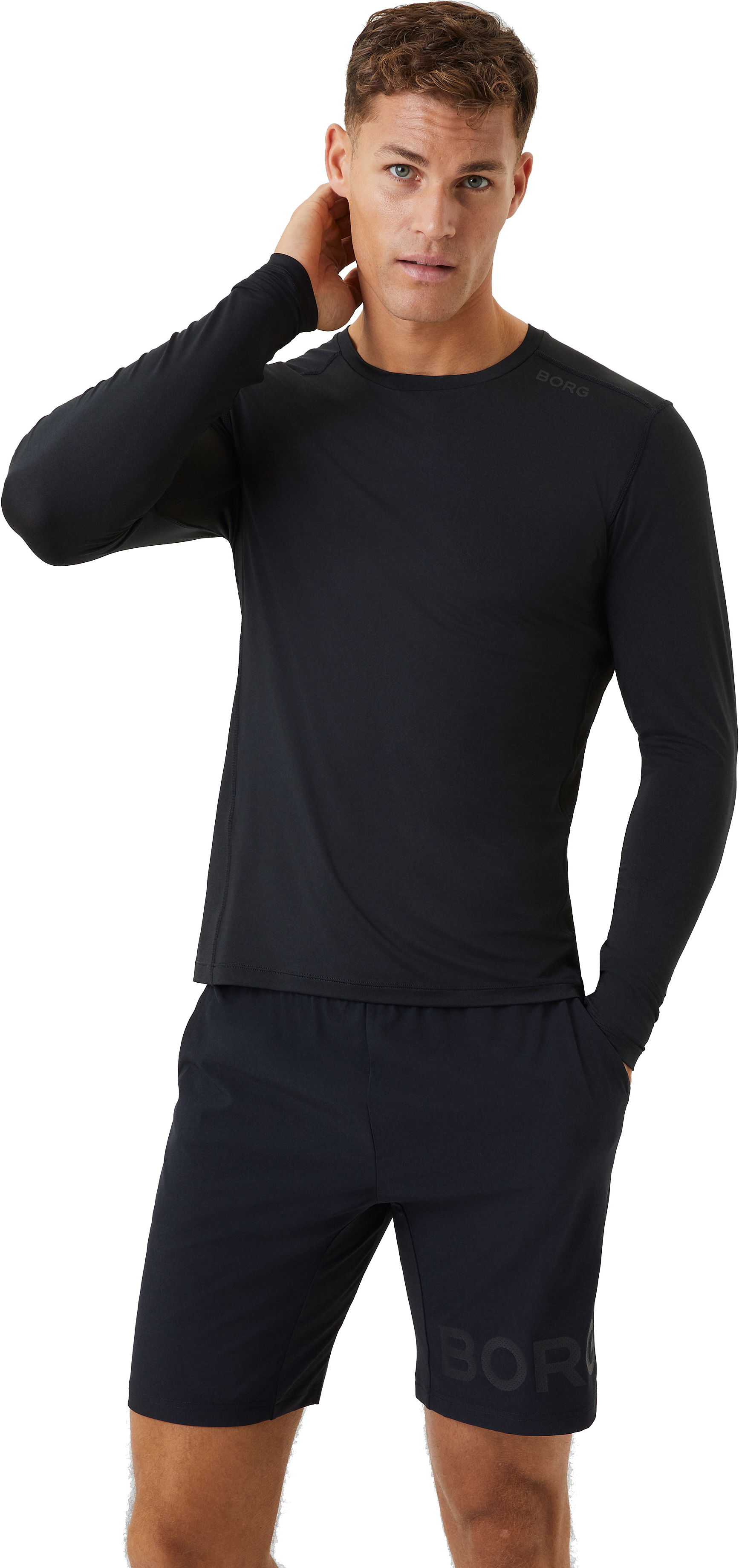 Borg Long Sleeve Tech T-Shirt Herre BK001/Black Beauty