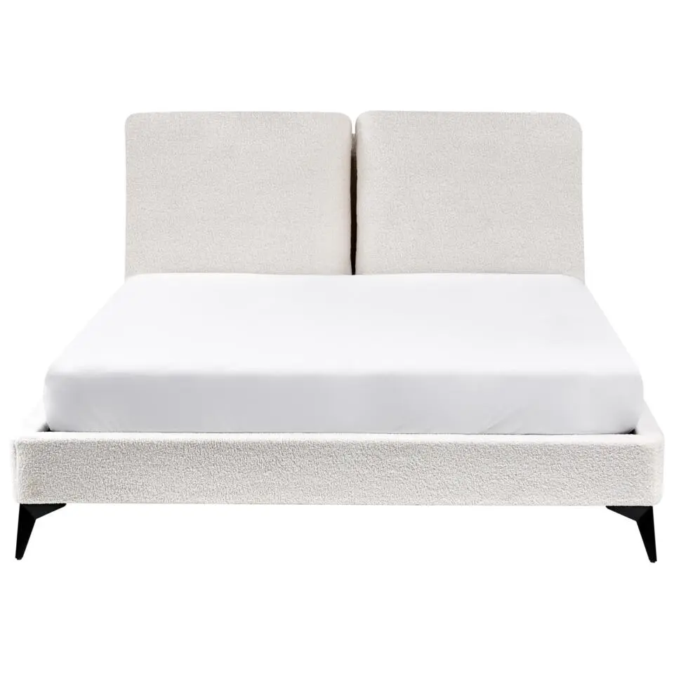 MELLE - Tweepersoonsbed - Gebroken wit - 140 x 200 cm - Bouclé