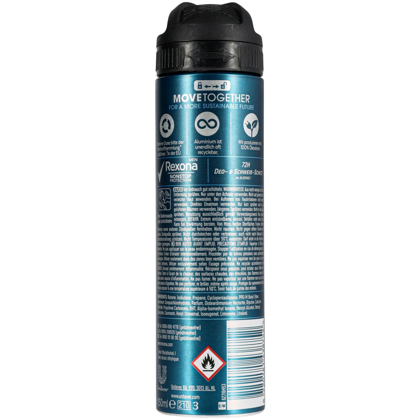 Rexona Men Nonstop Protection Deospray Anti-Transpirant Invisible Ice 150ml