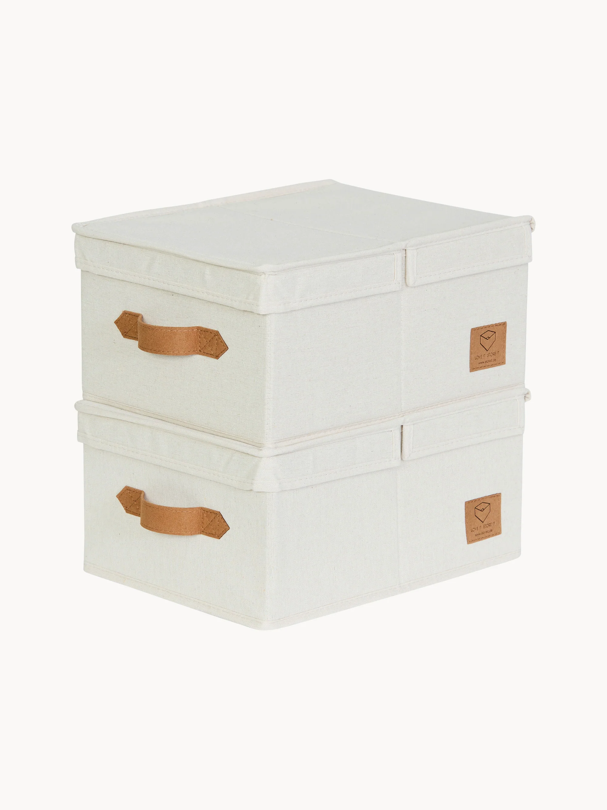 Opbergdozen Premium met deksel, set van 2