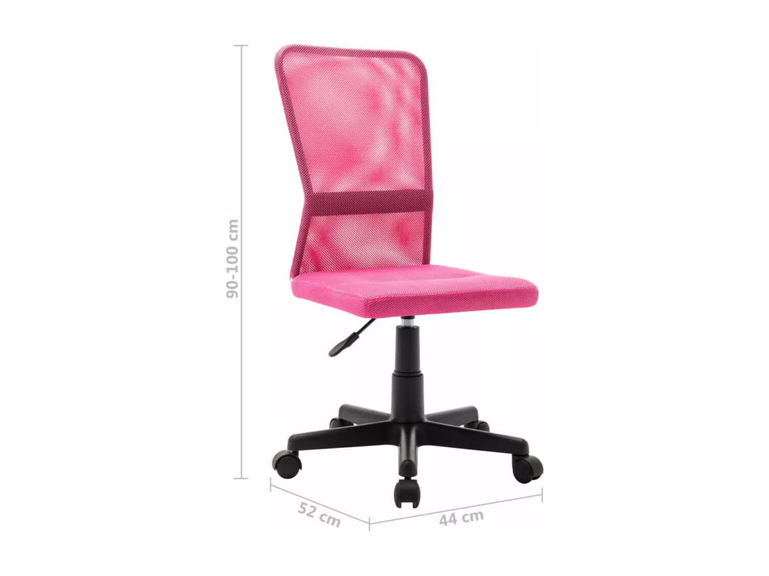 Chaise de bureau Rose 44x52x100 cm Tissu en maille