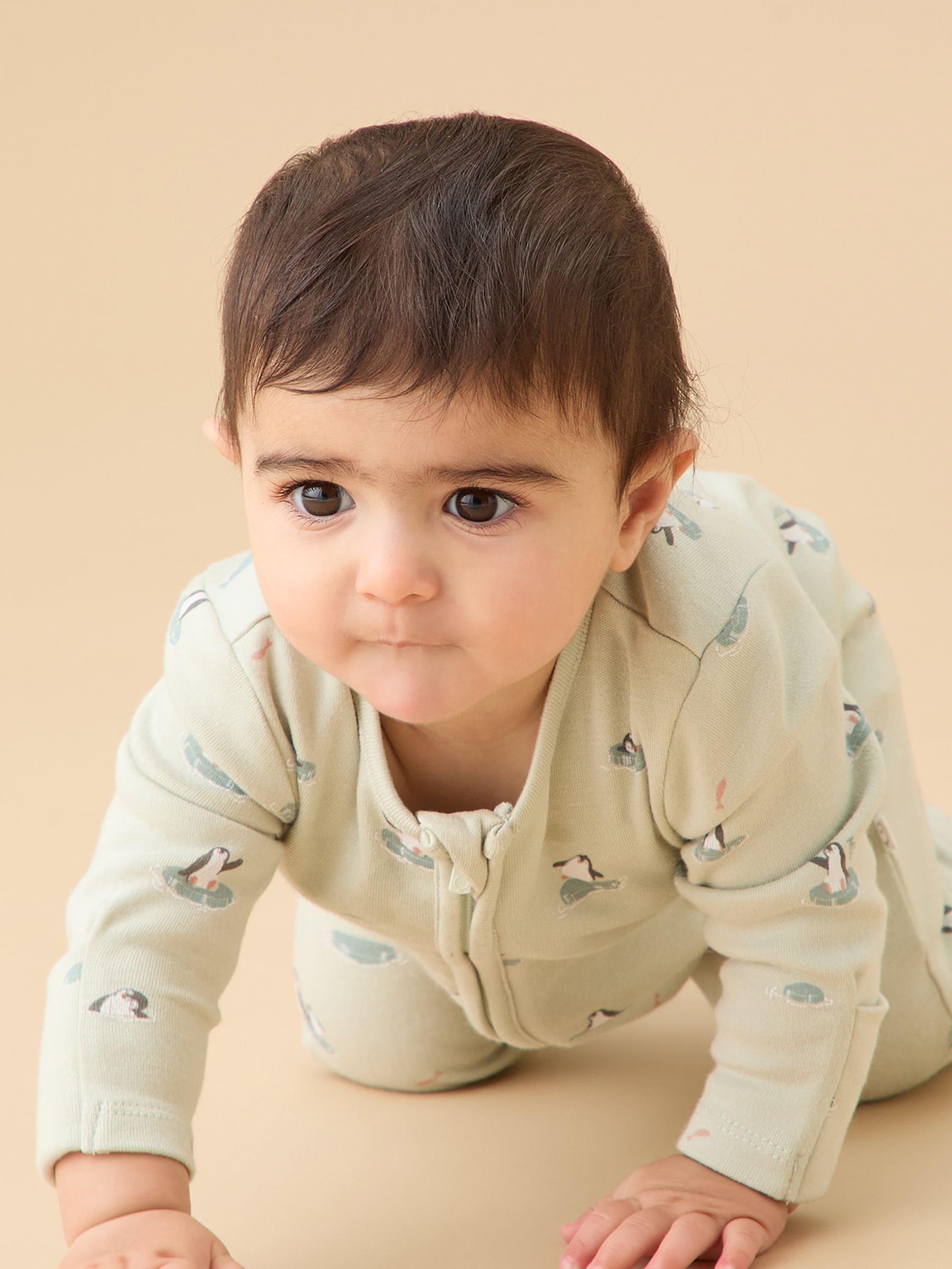 Groen - MORI Supersoft Zip Up Sleepsuit