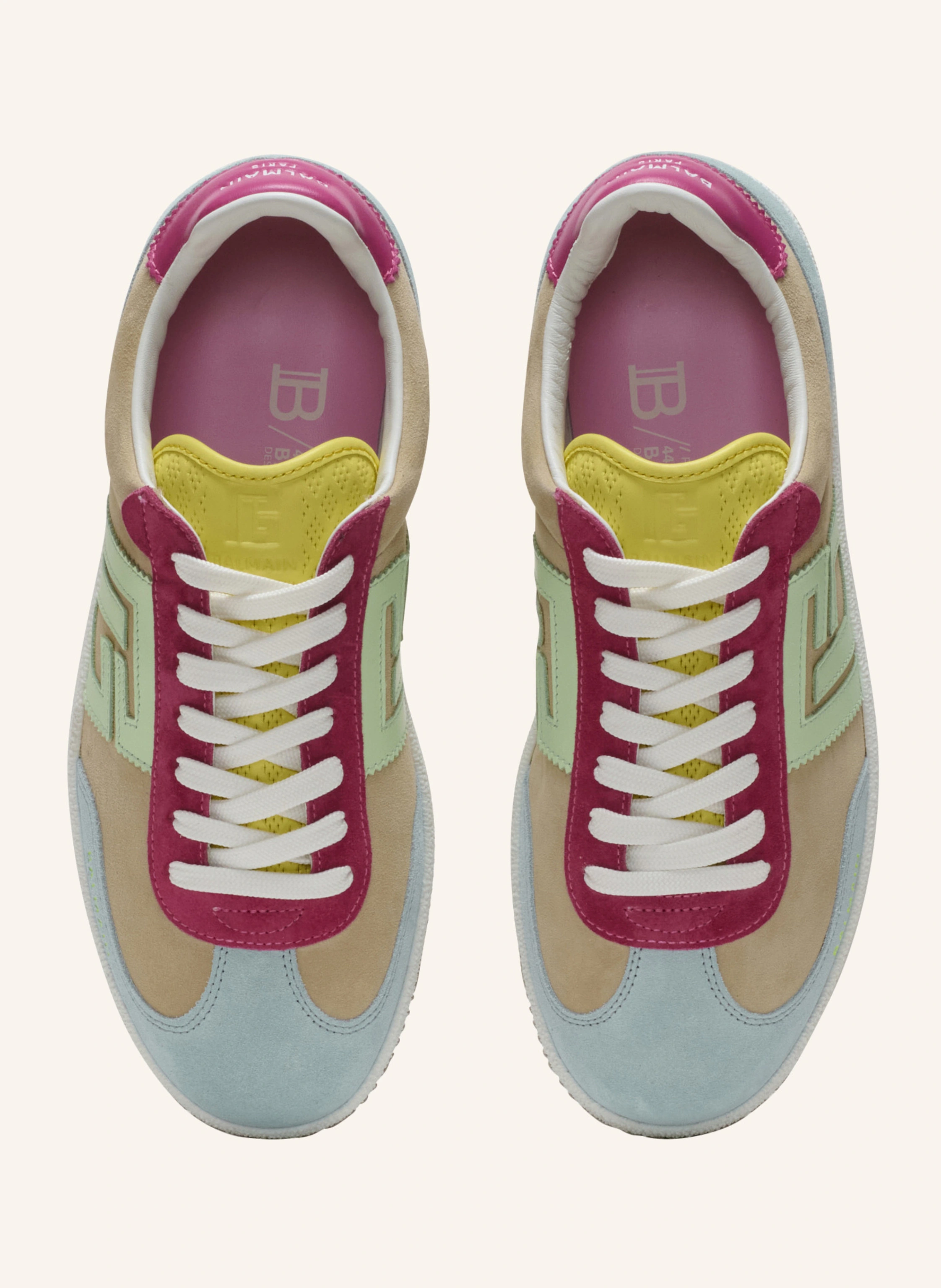 BALMAIN Sneakers Balmain Swan aus Kalbsleder und Wildleder