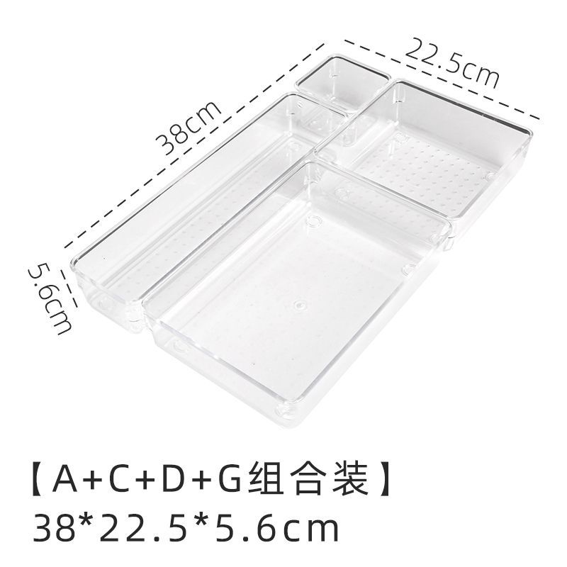 Schattige essentials - Transparante plastic lade-organizer