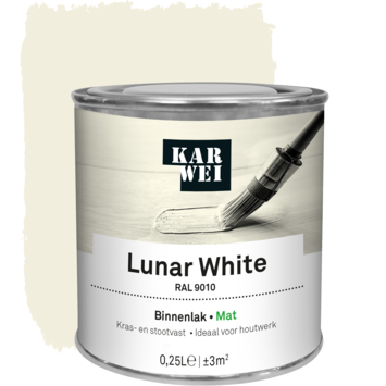 KARWEI binnenlak mat RAL 9010 lunar white 250 ml