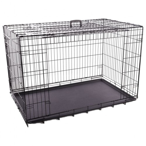 gaiola preta para cachorro