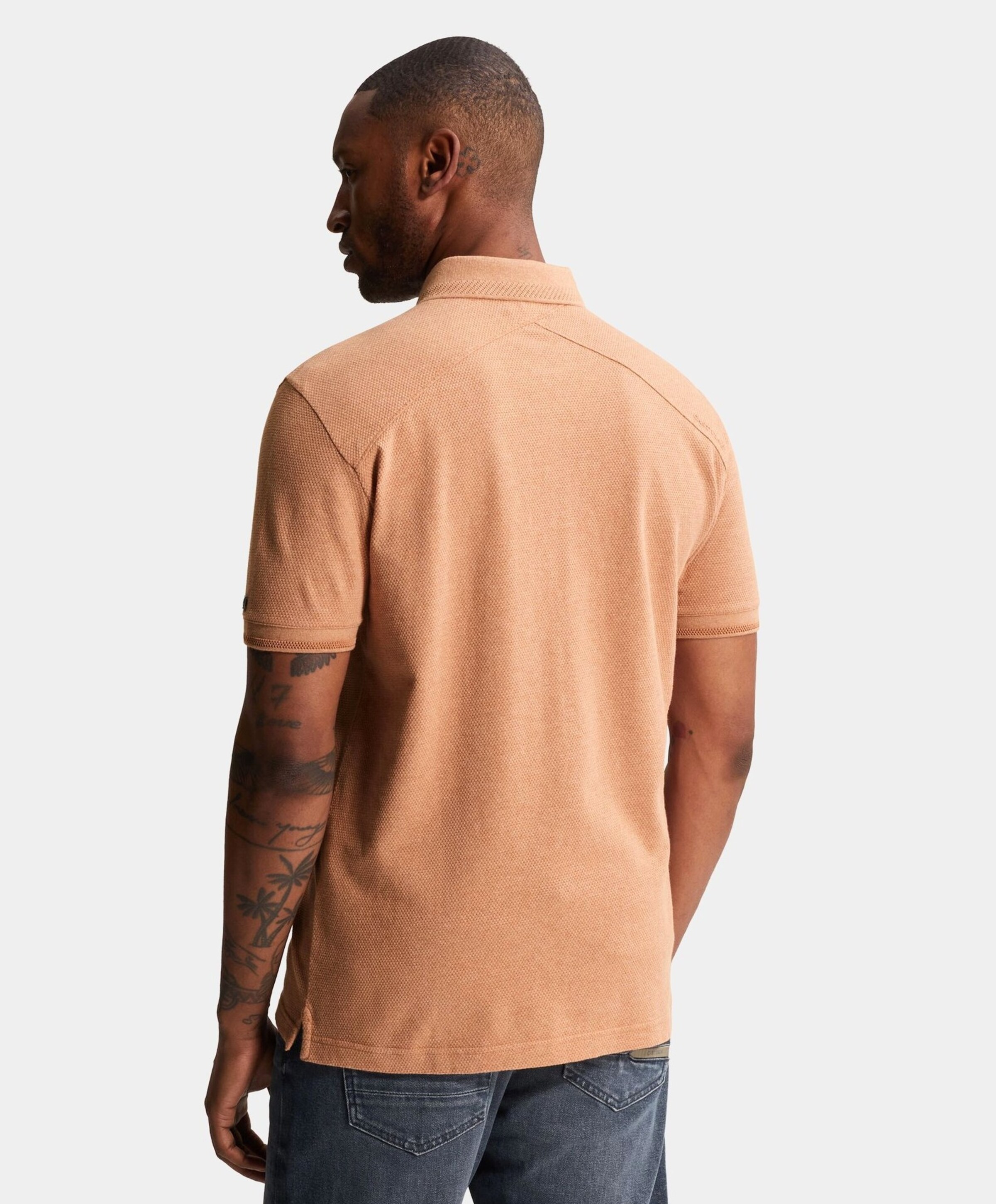 Cast Iron Heren polo oranje