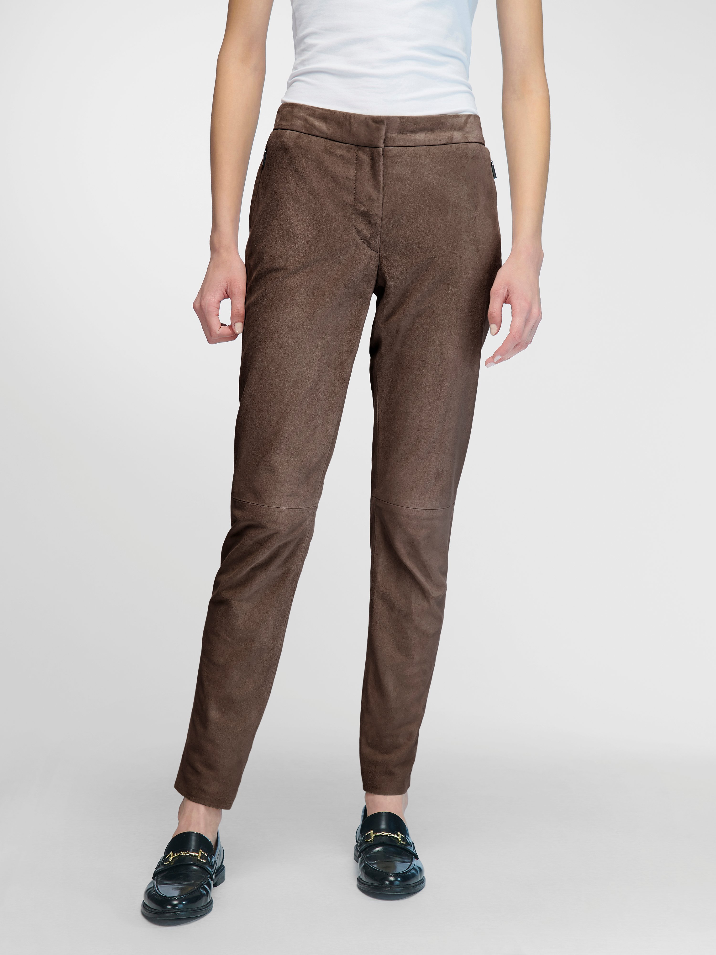 Knöchellange Lederhose