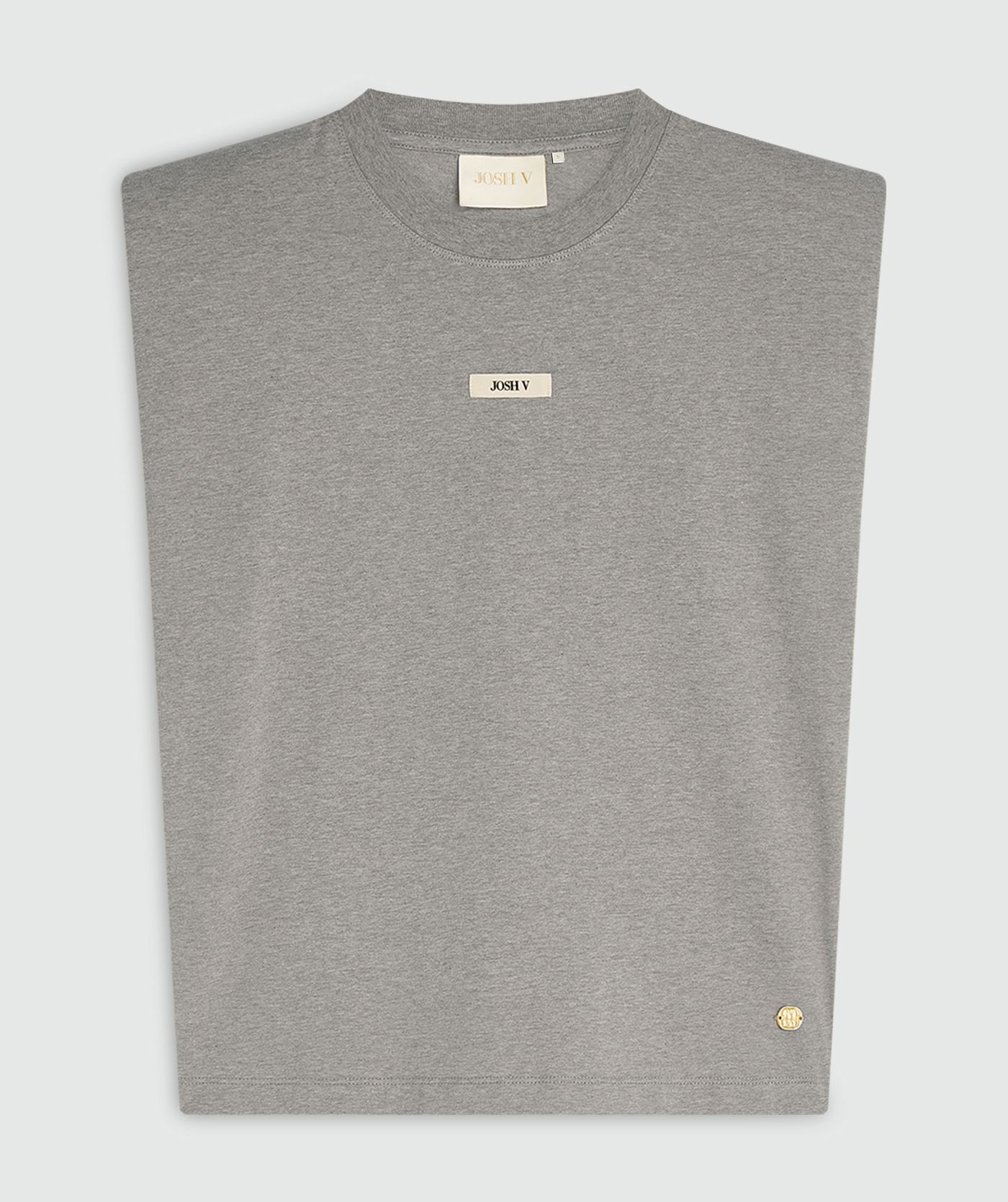 JV-SUE regular fit T-shirt met logo - mid grey melange