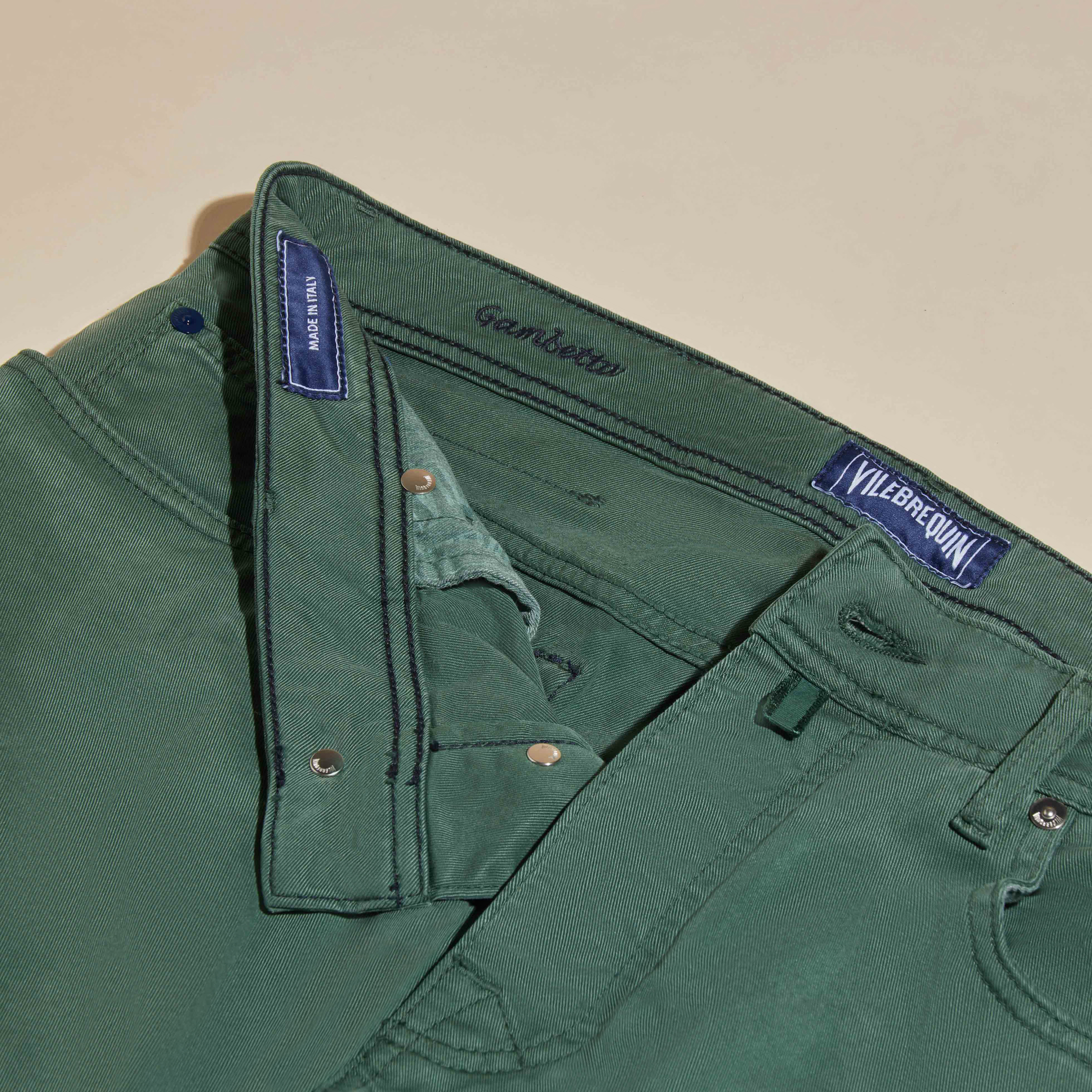 Pantalon en Gabardine de Coton Tencel 5 Poches Homme