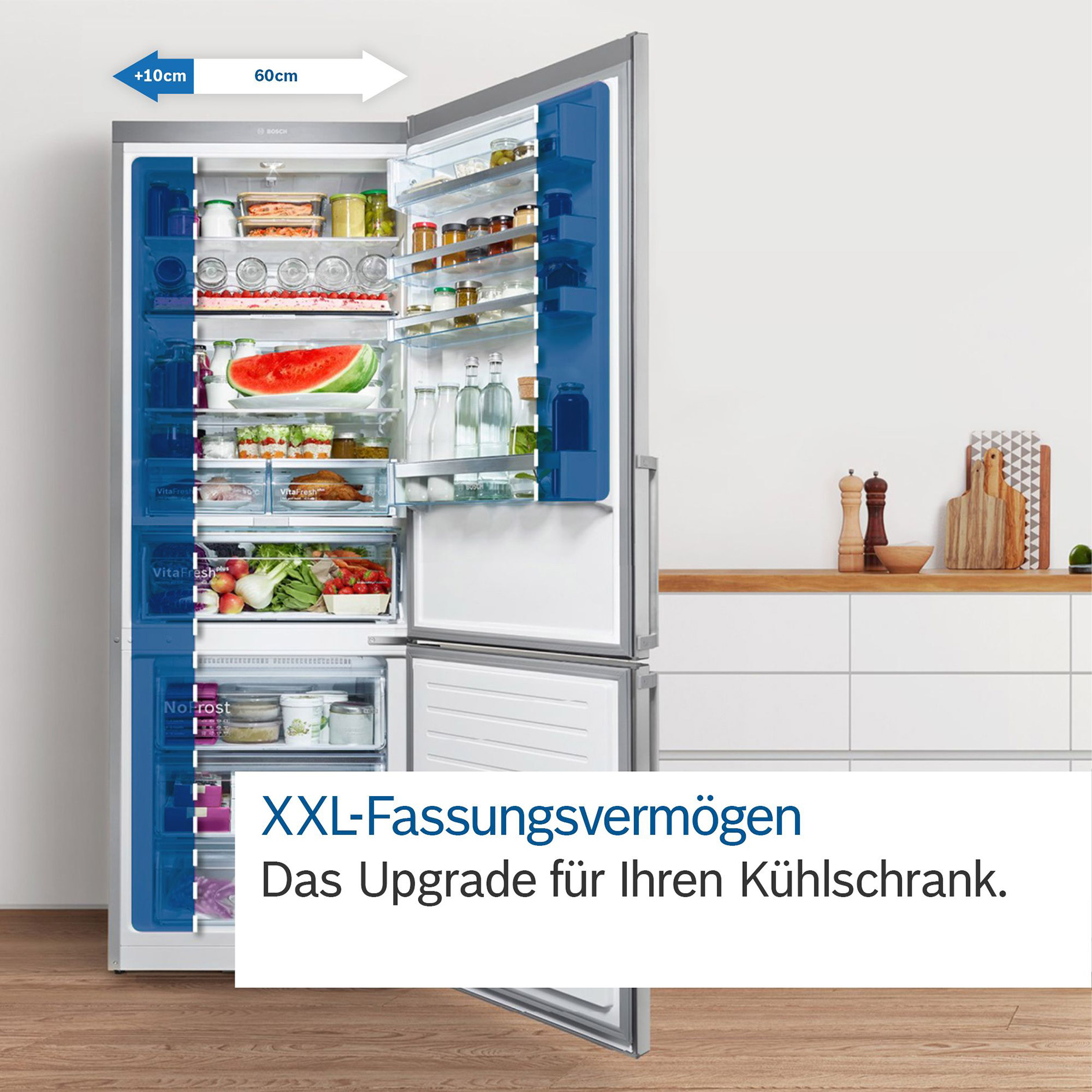 BOSCH Kühl-/Gefrierkombination KGN49VXCT - Edelstahl schwarz - C