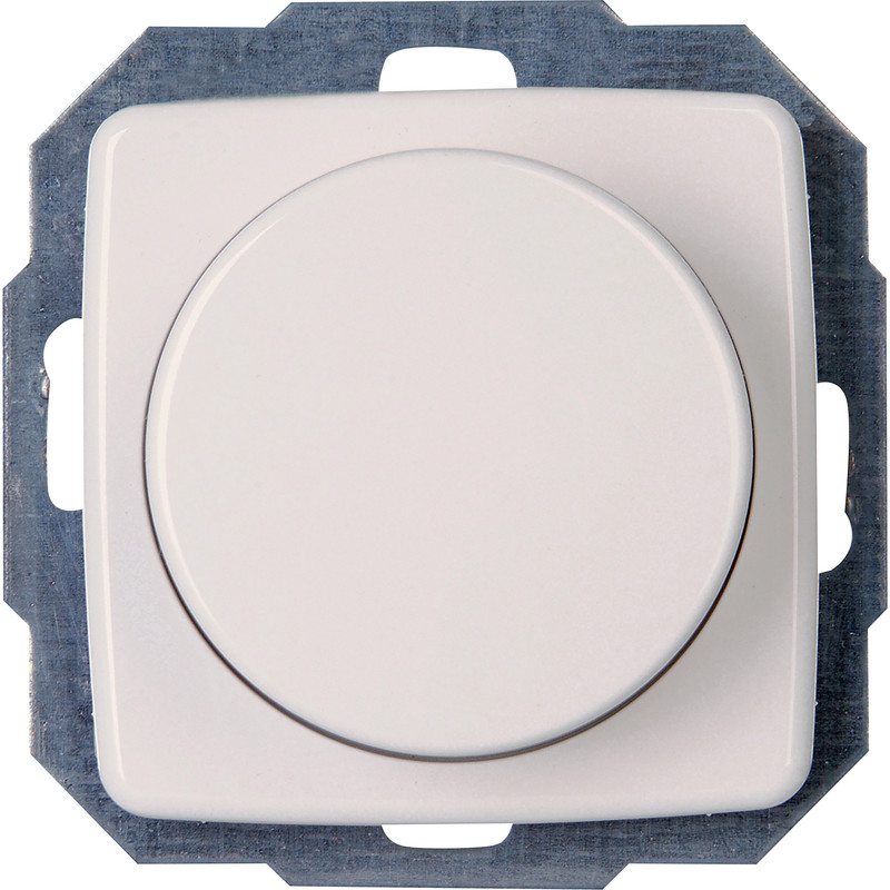 Kopp Rivo druk/draai dimmer 40-400W inbouw Glanzend wit RAL 9010