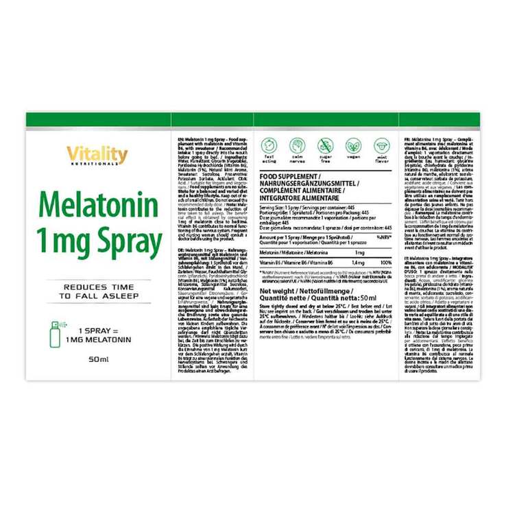 Melatonin 1 mg Spray, 50 ml