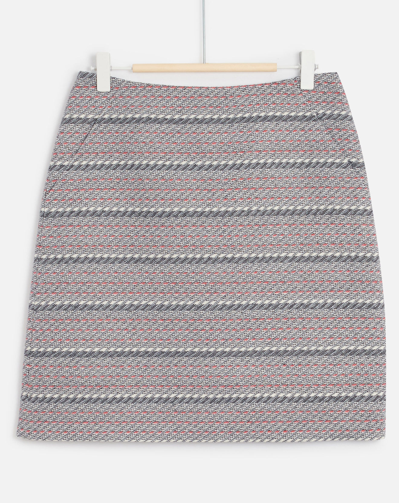 Caroll Jupe en Tweed Augustine bleu marine