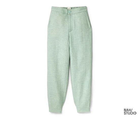 NAH/STUDIO Hose | Baumwoll-Leinen-Mix, Caribbean Blue