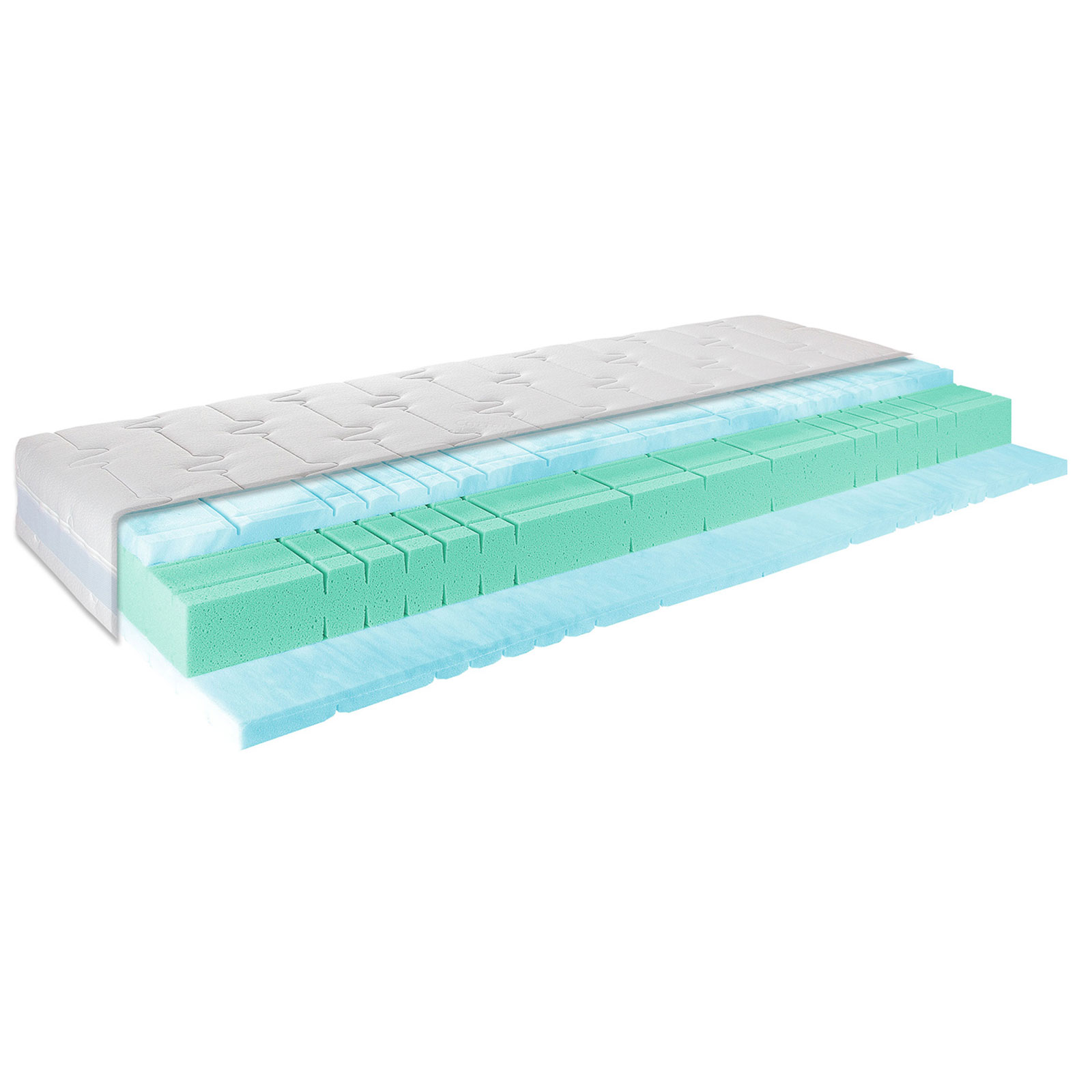 7-Zonen Kaltschaummatratze MEDIC BLUE AIR LLQ - H2 - 90x200 cm