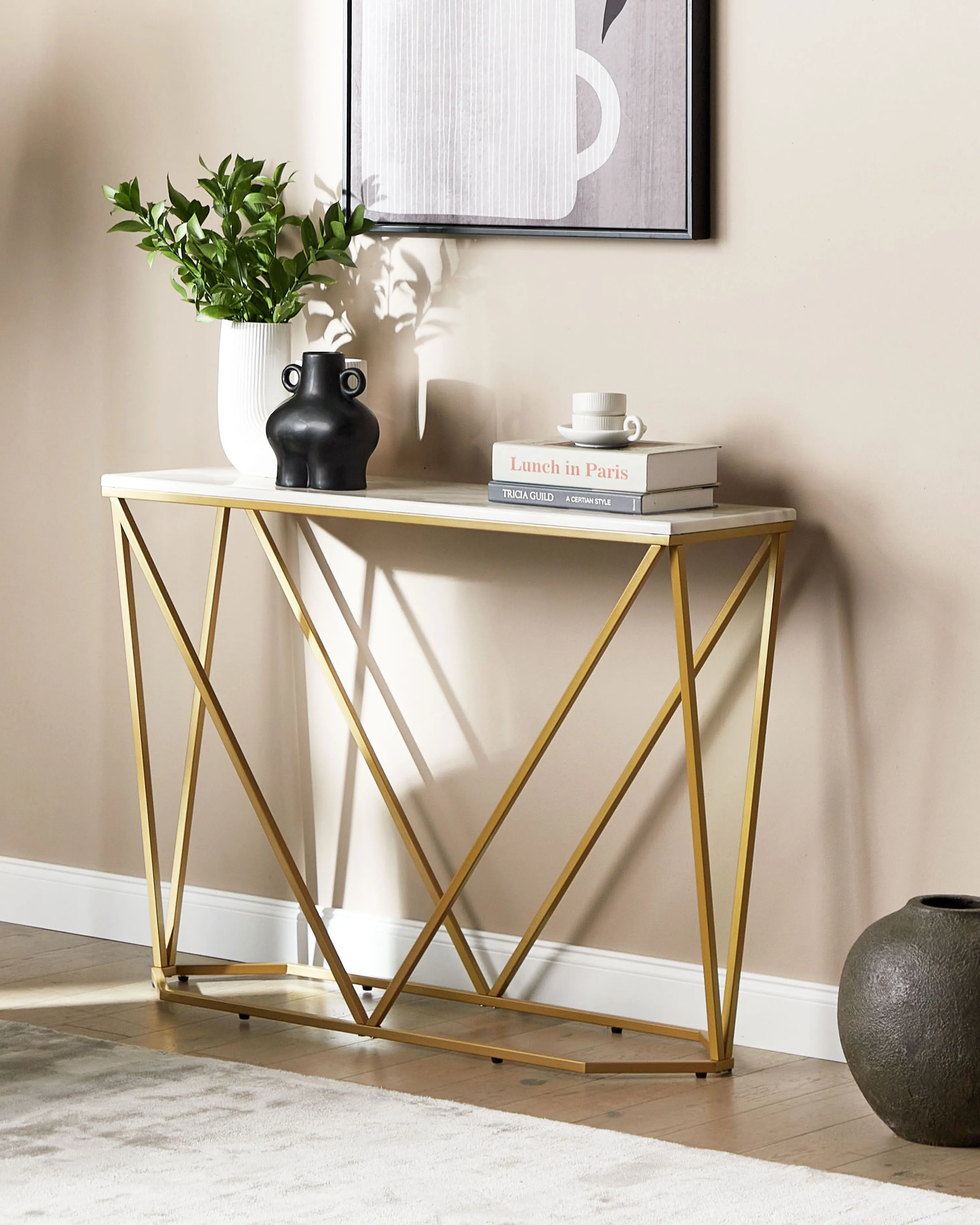 Sidetable HAZEN Marmer/goud