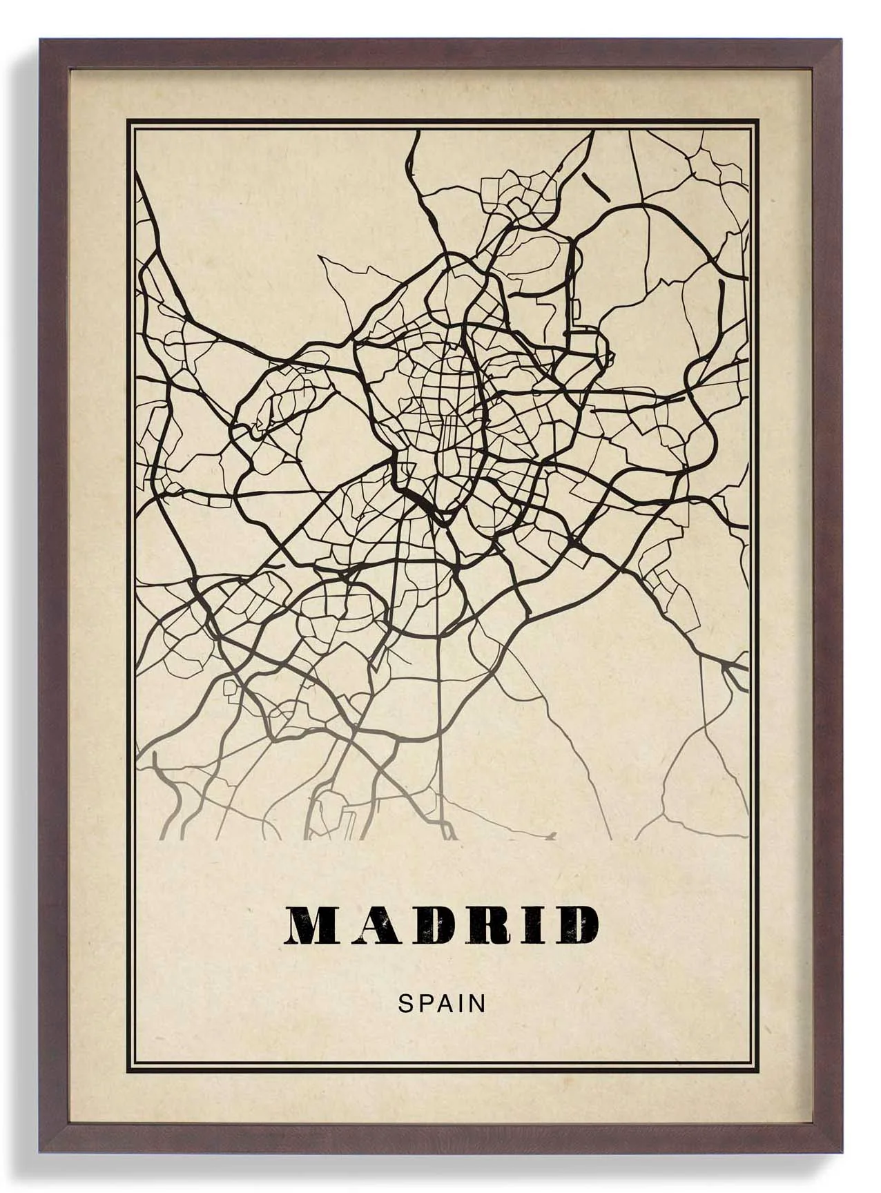 Madrid Stadt Sepia
