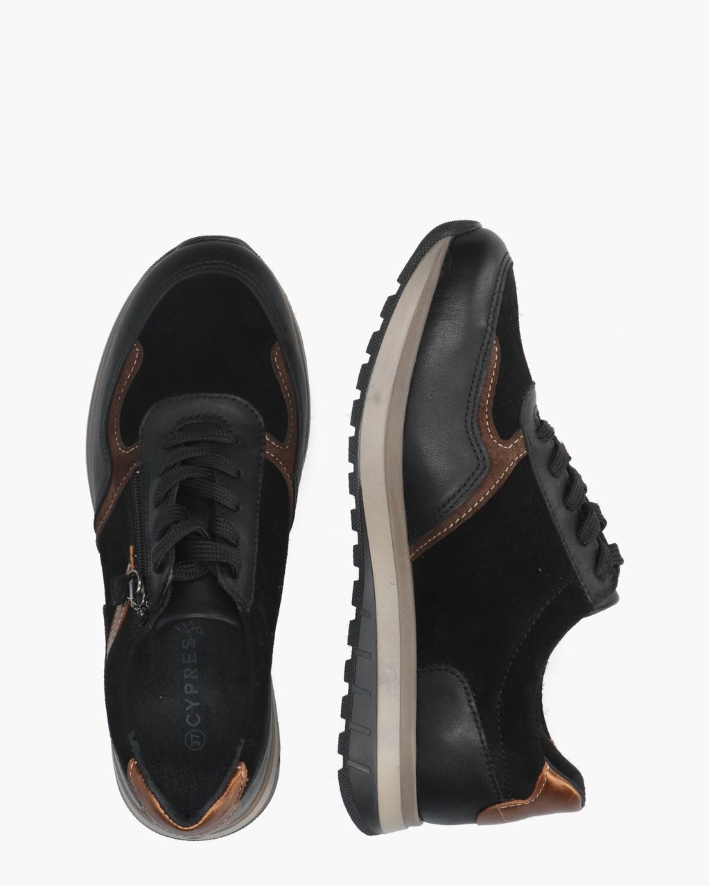 Cypres Yael Zwart Damessneakers