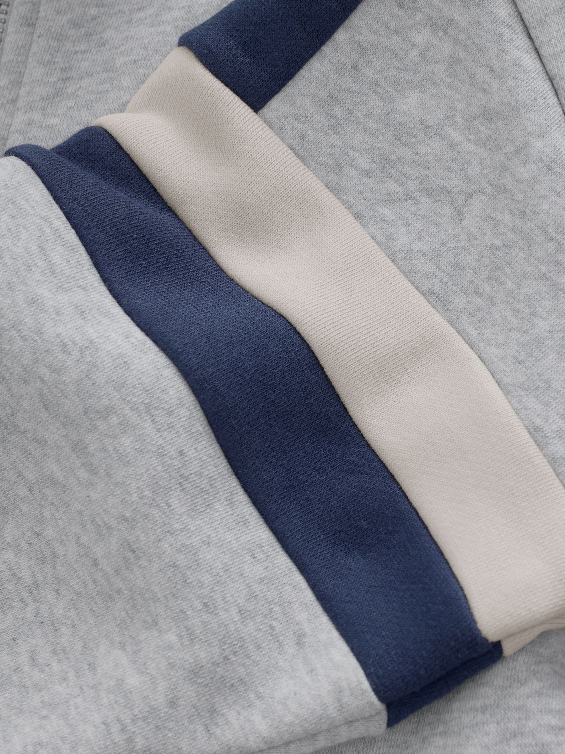 Grijs - Sweatshirt met kleurblokken en trechterhals (3-16jr)