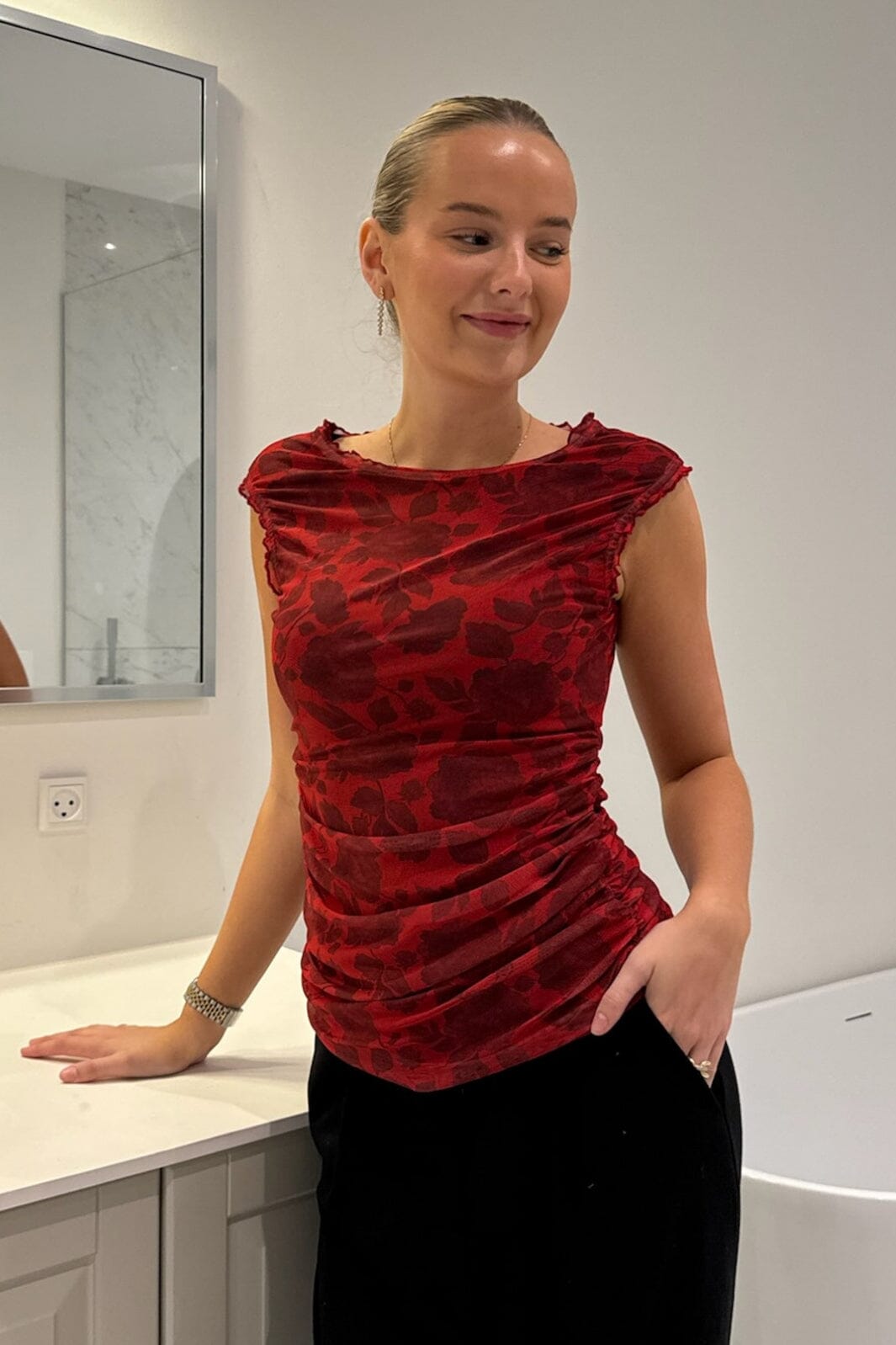 BYIC Miraic Mesh Top A23745