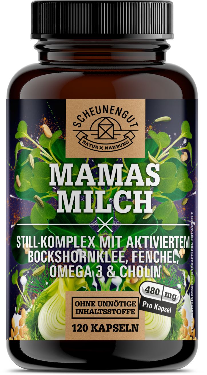 Scheunengut® MAMASMILCH | Still-Komplex mit Bockshornklee, Fenchel, Omega 3, DHA, Folsäure & Cholin