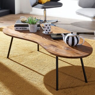 Couchtisch 122 x 63 cm braun/ schwarz