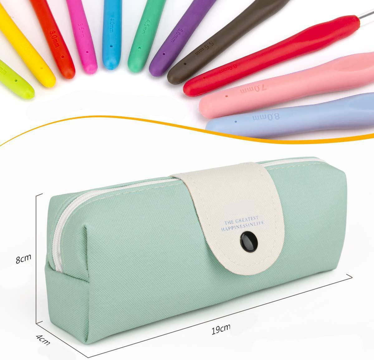 (36-tlg. Set) Häkel Handwerk Kit DIY Mercerie Nadeln mit Massband   Etui