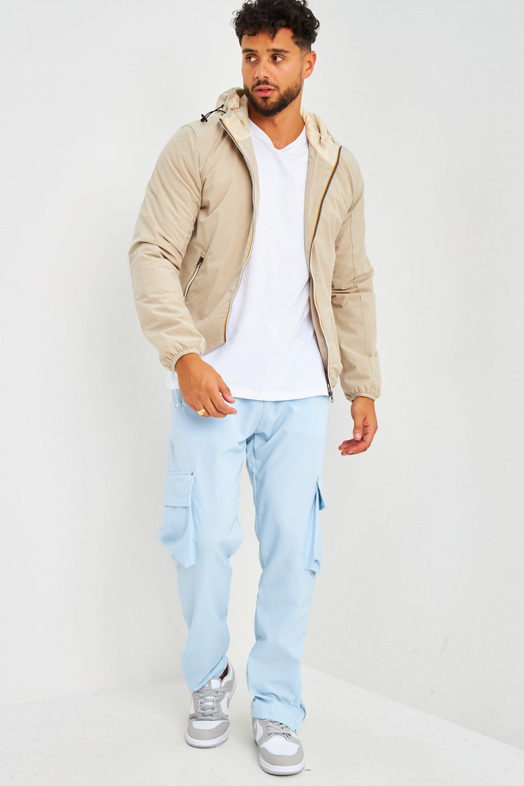 Blouson à capuche beige