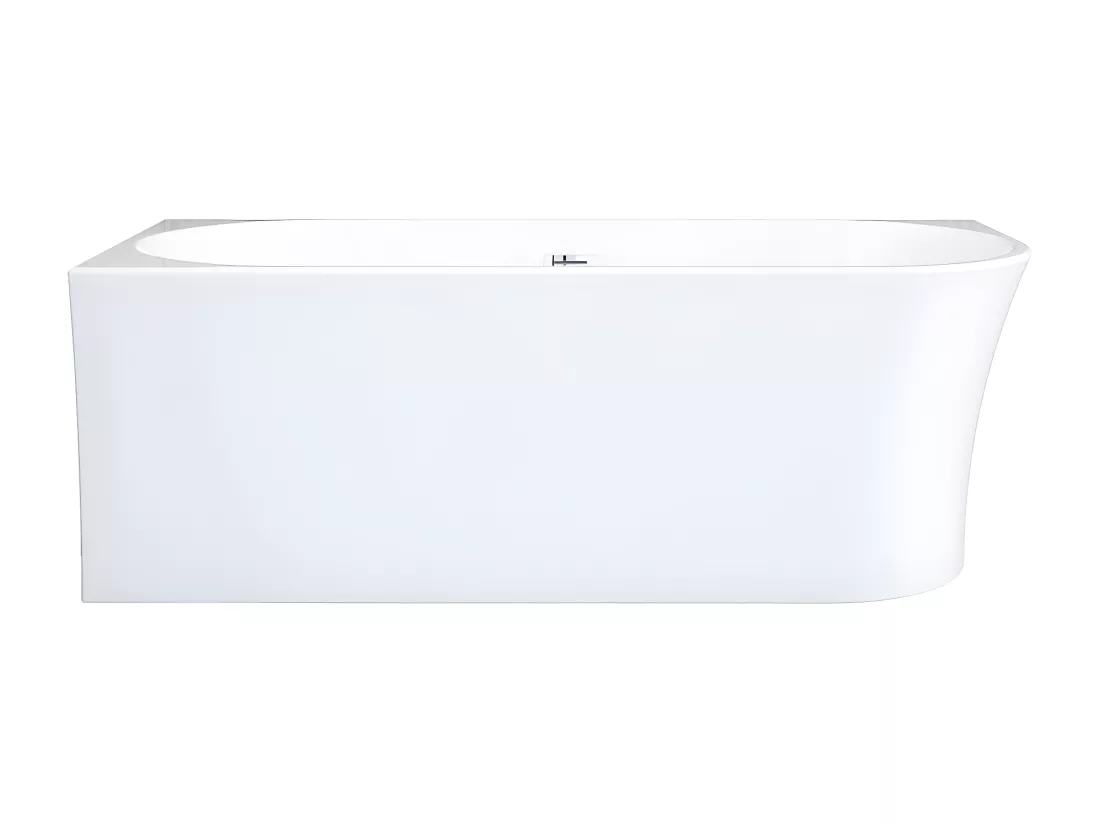 Baignoire d'angle - 201 L - 150 x 75 x 59 cm - Blanche - Acrylique - Angle gauche - PONTICOLA