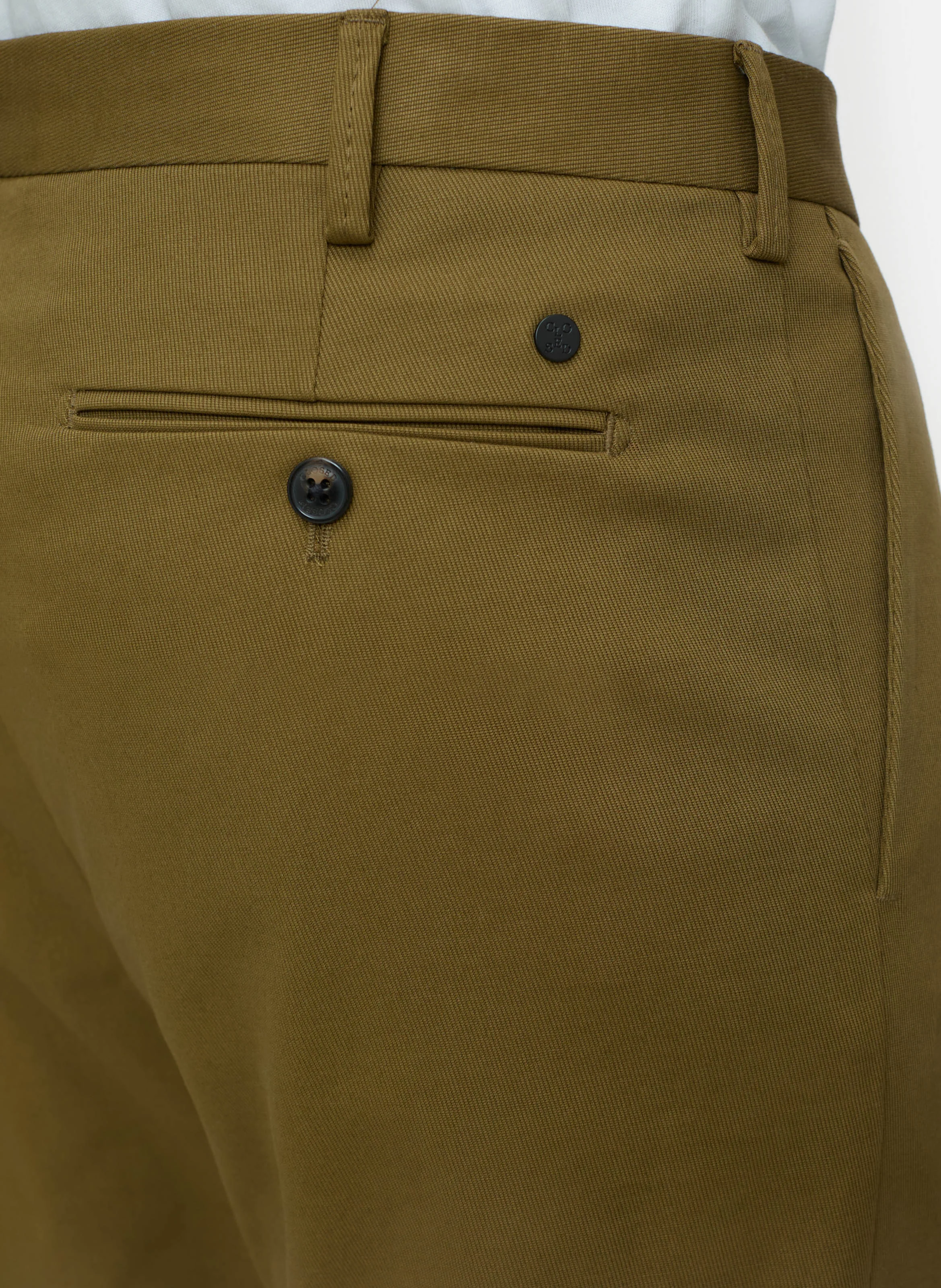 BERGEN - Chino en sergé de coton stretch| Doré