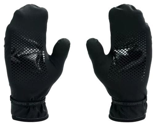 Moufles Compressport Hurricane Waterproof 10/10 Noir