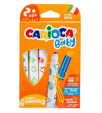 Carioca Baby Filzstifte - 6 st. - Mehrfarbig
