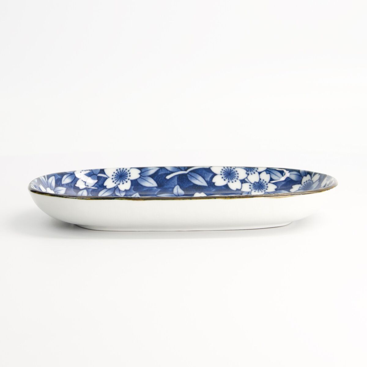 Blue Sakura oval tallerken