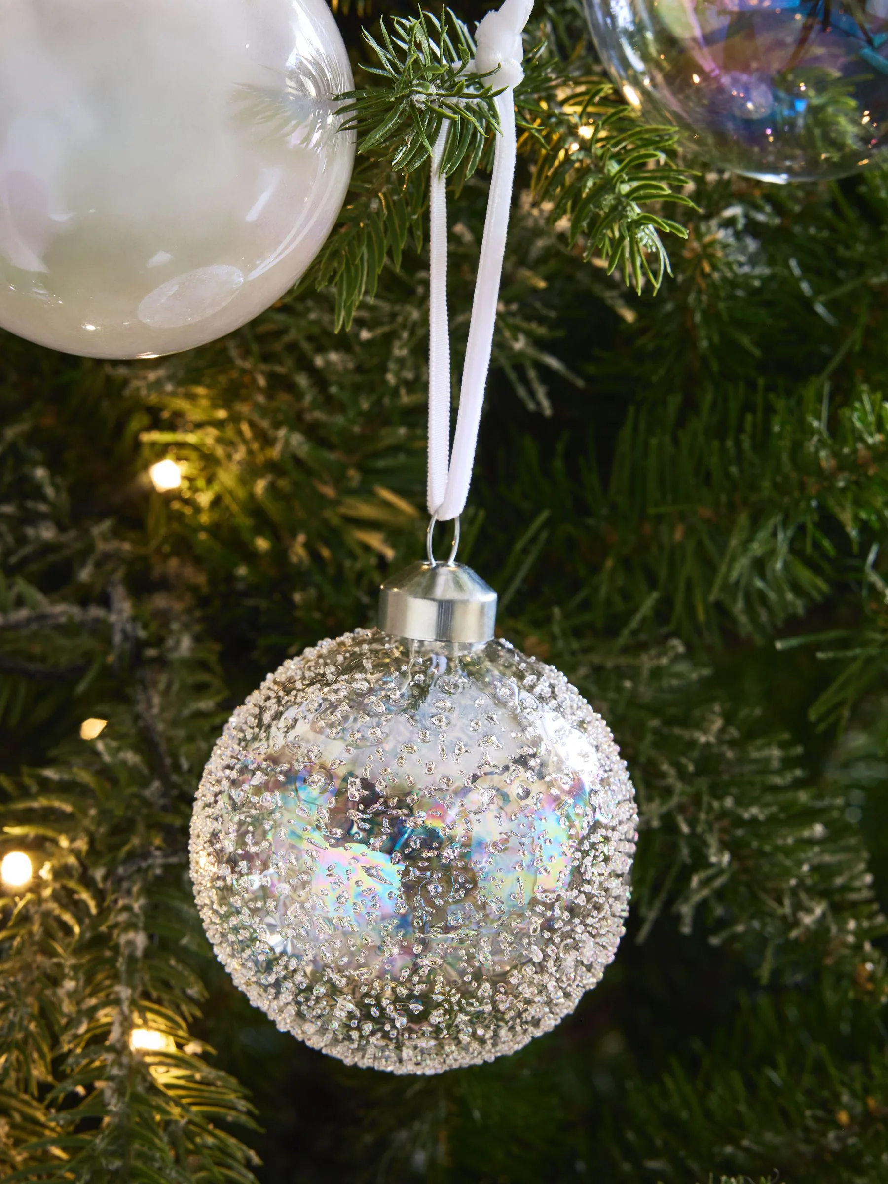 Set van 9 luxe kerstballen van glas