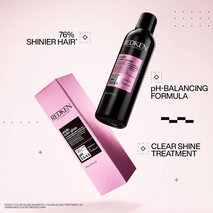 Redken Acidic Color Gloss Routine With Glass Gloss Treatment