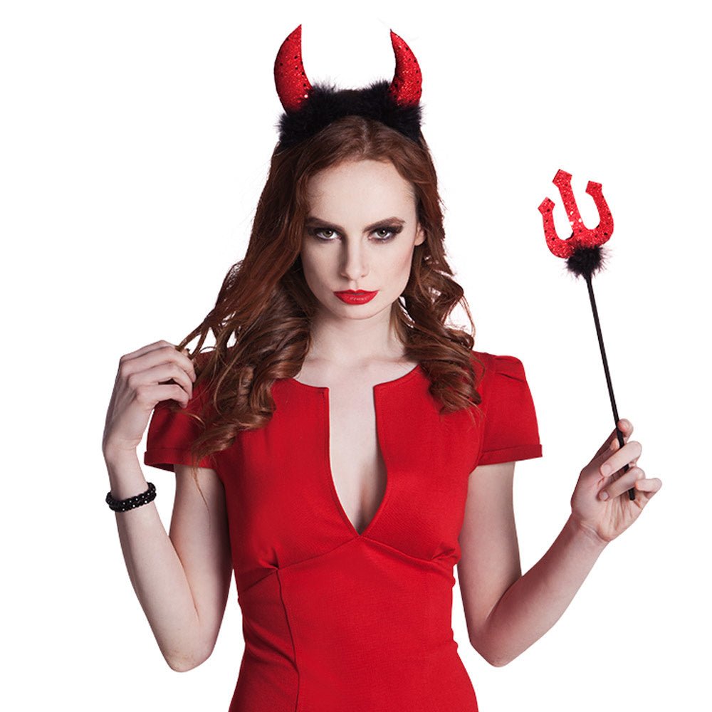 Halloween Duivel Set Rood Zwart 2 delig