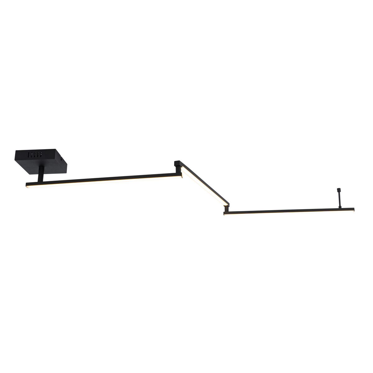 Plafondlamp zwart 150,8 cm incl. LED 3-staps dimbaar verstelbaar - Annuschka