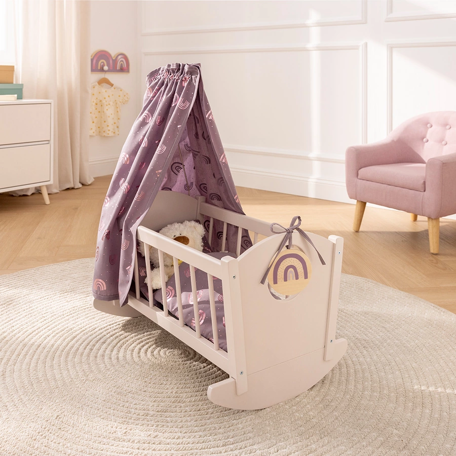 howa® Puppenwiege Puppenbett Rainbow aus Holz