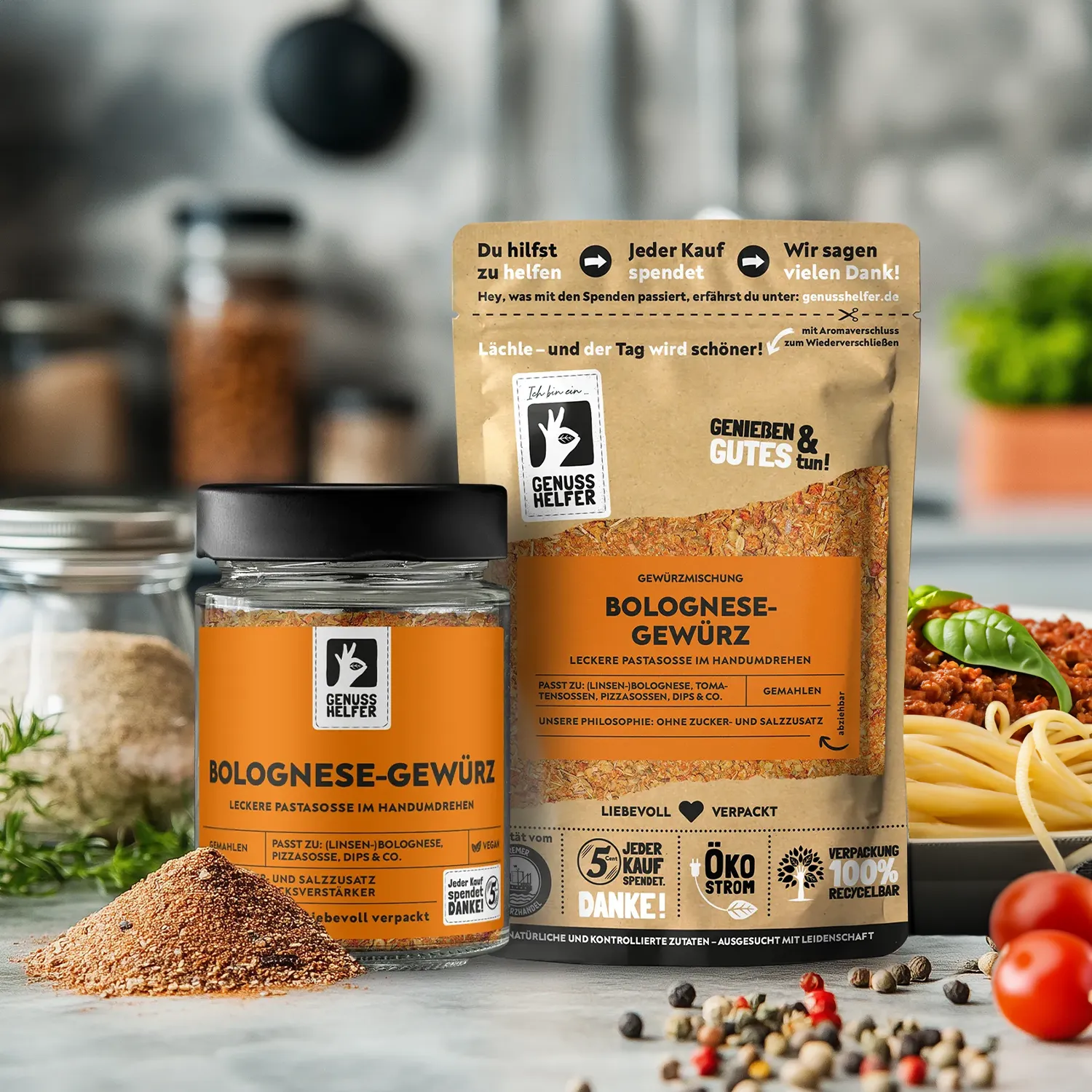 Bolognese Gewürz, italienische Gewürzmischung, gemahlen