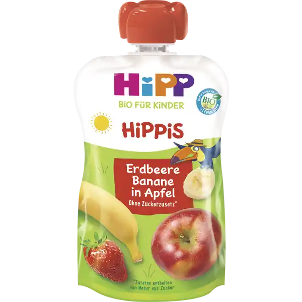 Bio Hippis Erdbeer Banane in Apfel