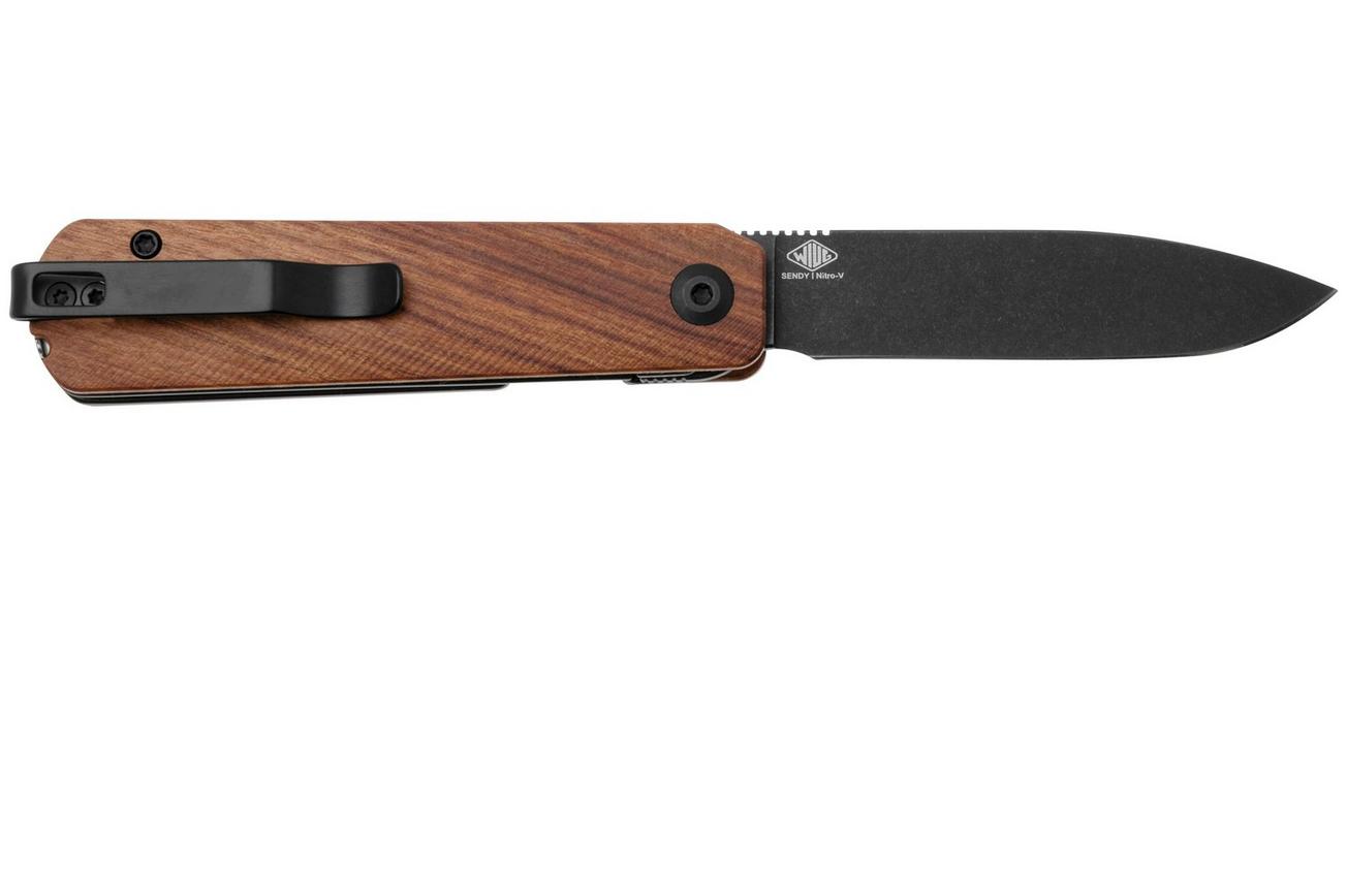 CIVIVI Sendy C21004A-2 Blackwashed Nitro-V, Guibourtia Wood, zakmes, Ben Petersen design