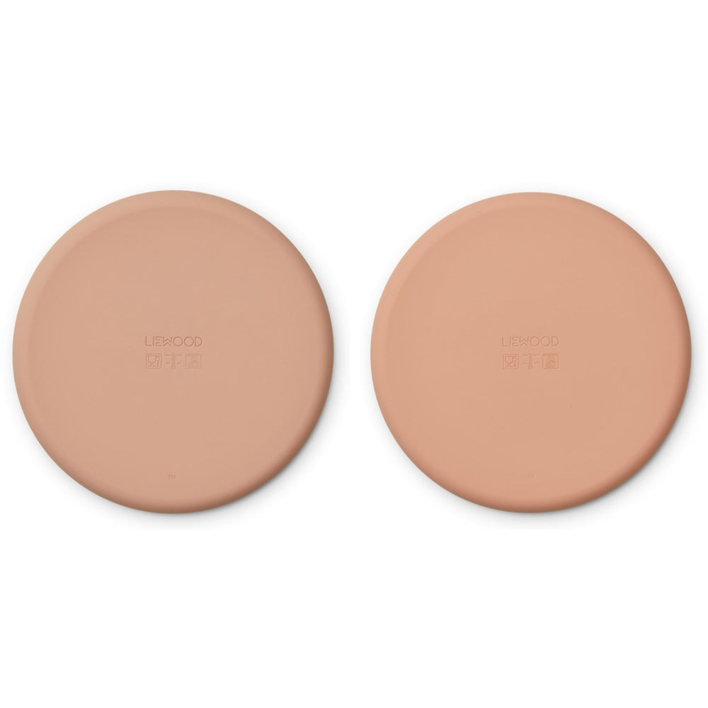 Køb LIEWOOD Brandon Silikone Tallerken 2-pak Pale Tuscany/Tuscany Rose Mix