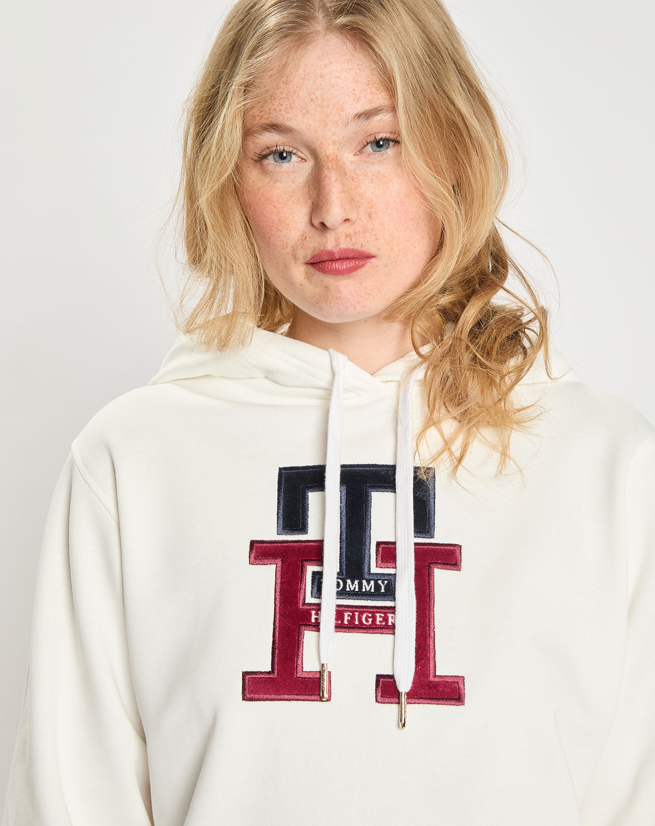 Tommy Hilfiger Sweat à capuche Monogram écru