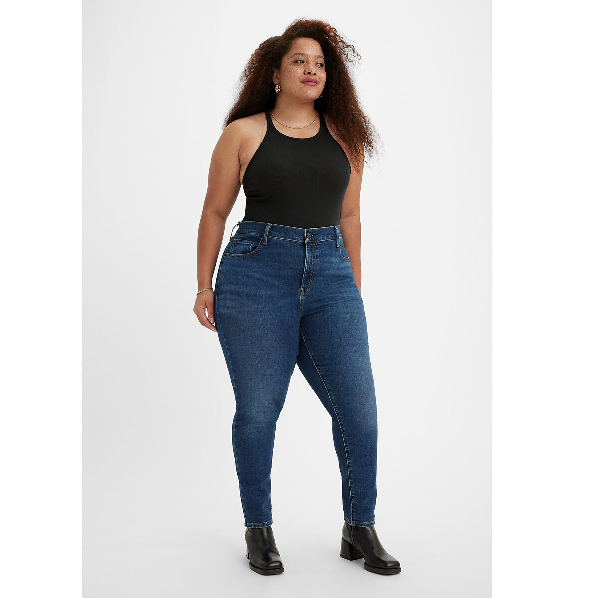 Calça Jeans Levi's Plus 721 Skinny de Cintura Alta, Levi's Plus